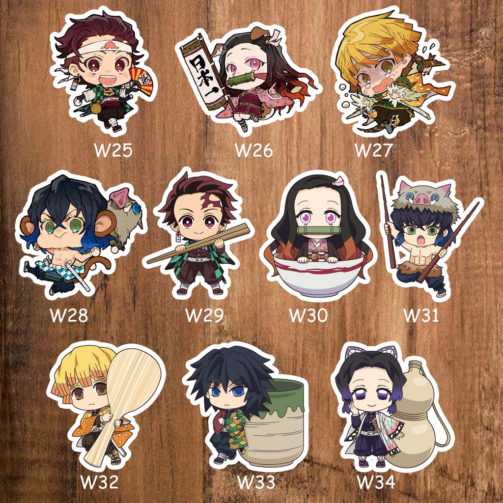  Stiker  sticker anime  lengkap Kimetsu no Yaiba Demon Slayer 