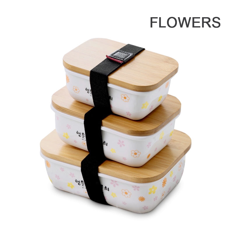 Kotak Makan Kotak Bekal Bento Lunch Box Ceramic Single-Layer