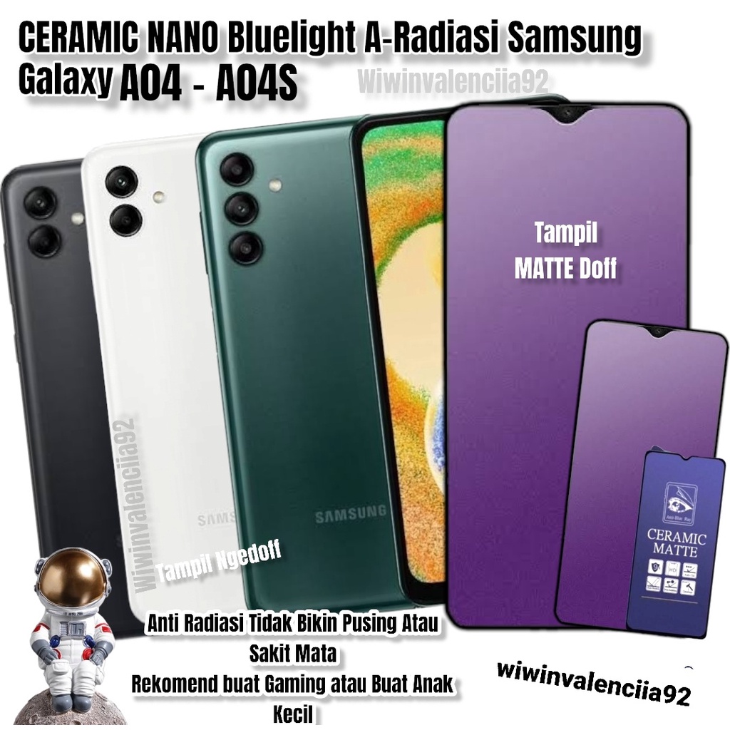 New!! Tempered CRM Anti BLUELIGHT+RADIASI SAMSUNG A04 A04E A04s A03 A03s A03 A02 A02s A01 Core M14 M02 M02s M01 M01Core A2 Core M13 M23 M33 A23 A13 Tempred Biru Blue Light Anti Pecah Ceramic Full Cover/Tempred S Radiation Plastik Keramik Galaxy 4G 5G S E