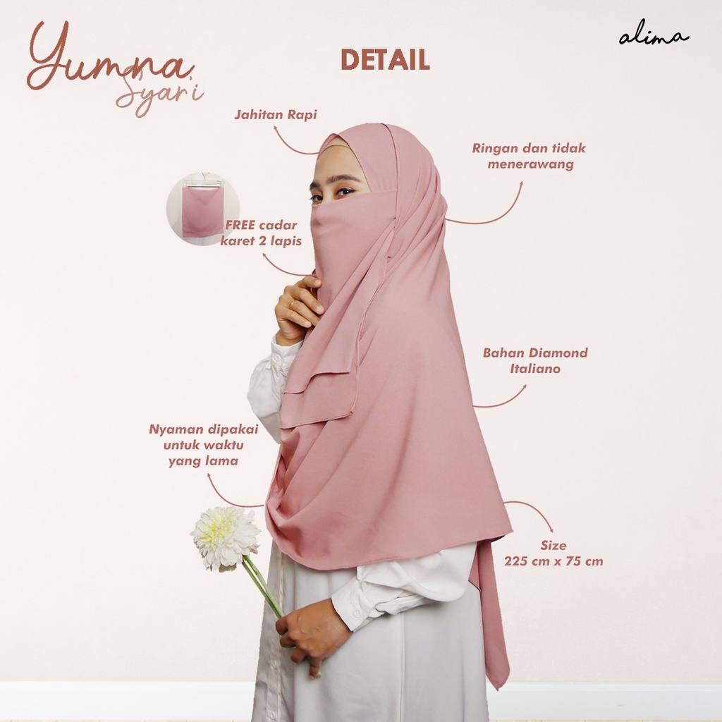 Pashmina Jumbo Syari Bahan Diamond By Alima