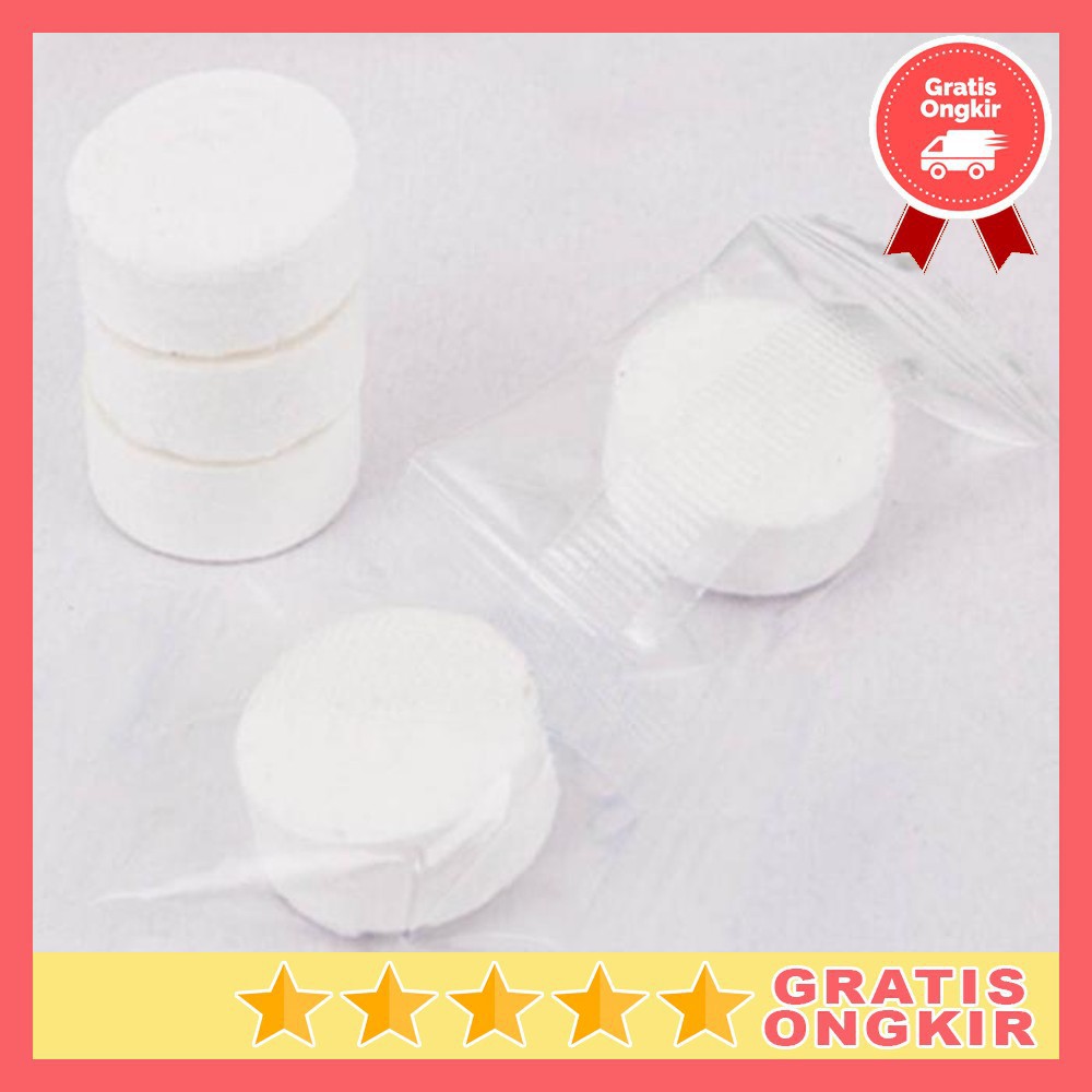 Handuk Saku Jalan2 Traveling  Handuk Mini Handuk Capsul Portable  Travel Disposable Towel 50 PCS  42736 White