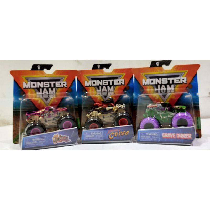 Monster jam truck calavera pirates curse gravdigger spin master
