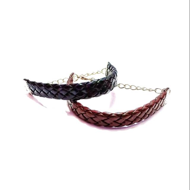 Satuan Premium Leather Braids Bracelet | Gelang Handmade