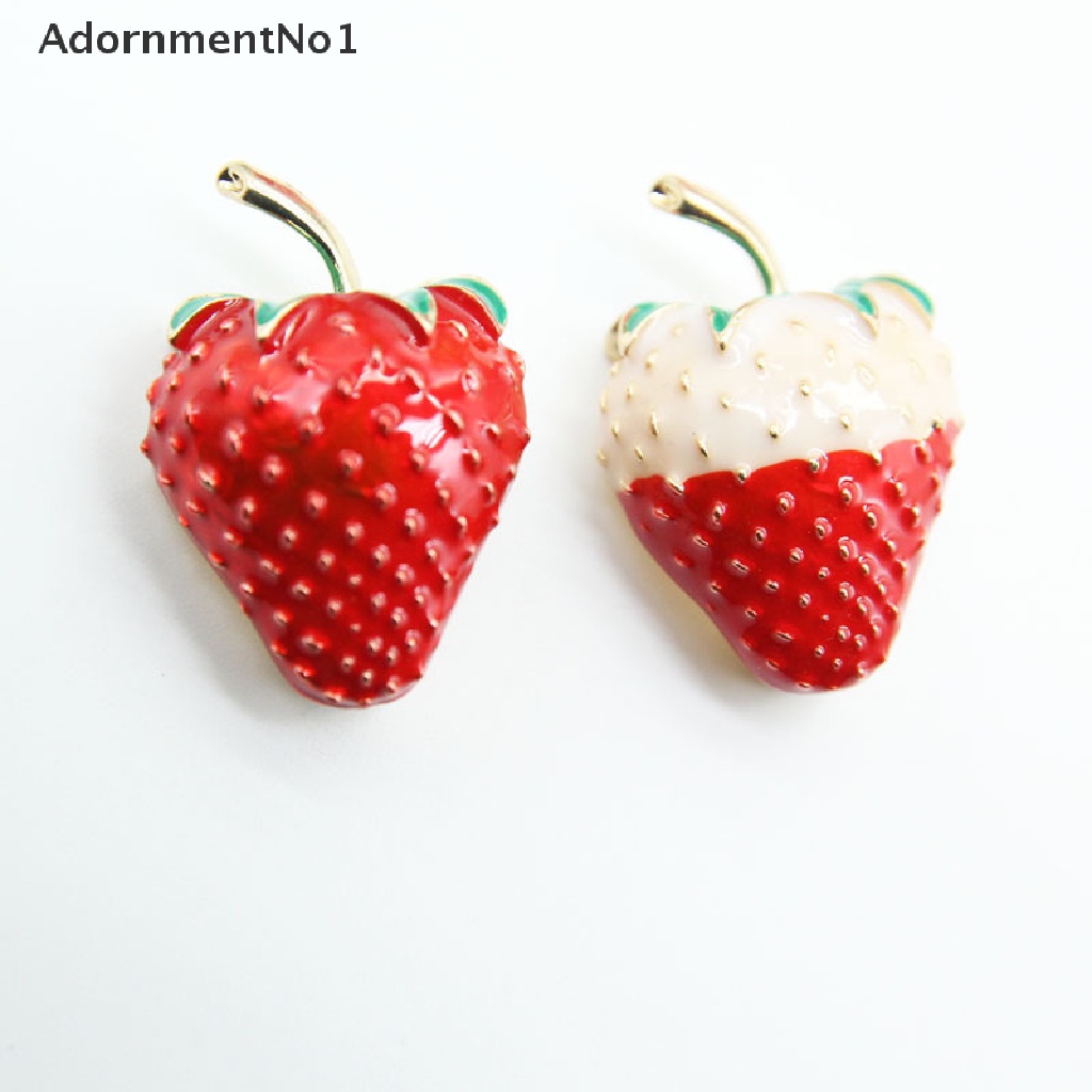 (AdornmentNo1) Bros Pin Enamel Bentuk Strawberry Merah Untuk Wanita