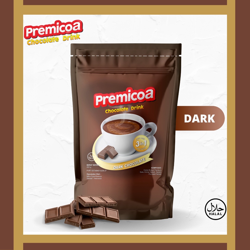 

PREMICOA COKELAT BUBUK MINUMAN PREMIUM 250 GRAM
