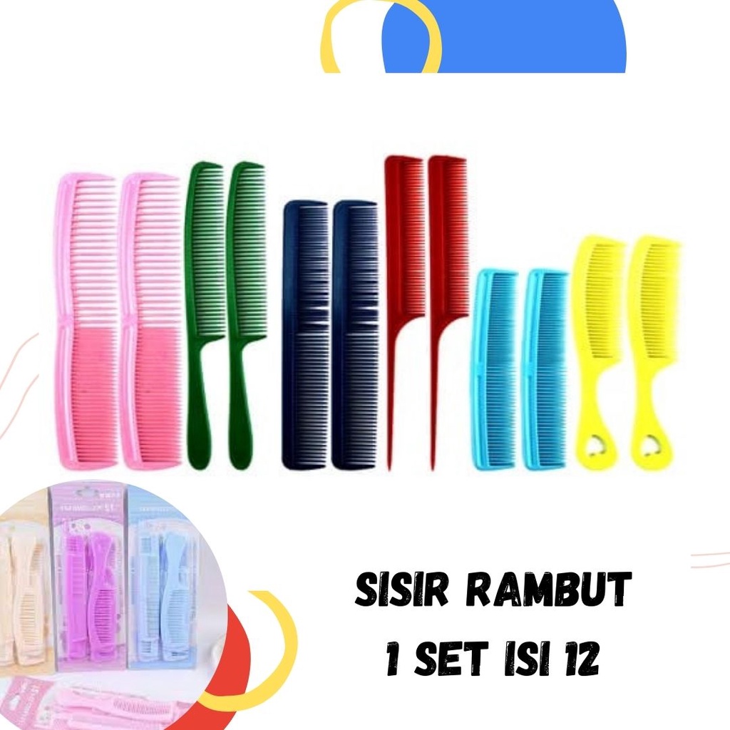 SISIR RAMBUT WANITA SISIR RAMBUT 1 SET ISI 12 SISIR RAMBUT MURAH SISIR RAMBUT ISI 12 SET SISIR RAMBU