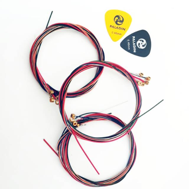 Senar Gitar Akustik Tali guitar 1 set Original Warna Warni