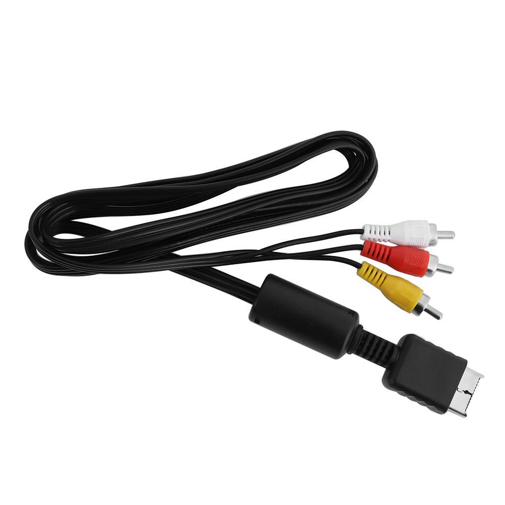 POPULAR Populer Video/Kabel Audio 1.8m Kabel AV Multi Out Hitam Untuk Sony Playstation PS PS2 PS3