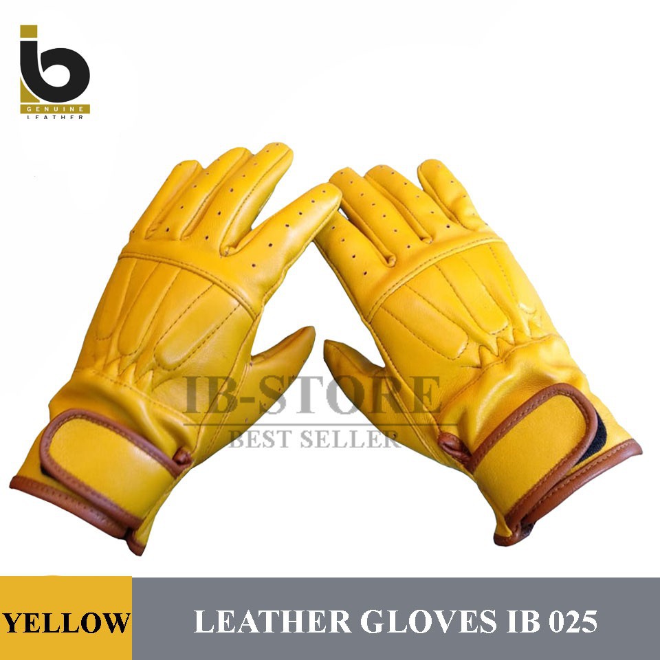Sarung Tangan kulit Domba Pria. Sarung Tangan Kulit Caba Kuning. Sarung Tangan Kulit Pria Asli.