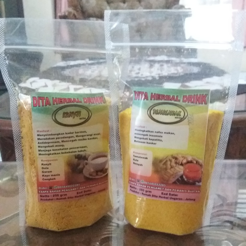 

Jamu Bubuk Instan Tradisional Homemade Kunyit Temulawak 250 gram by Rumah Dita Herbal