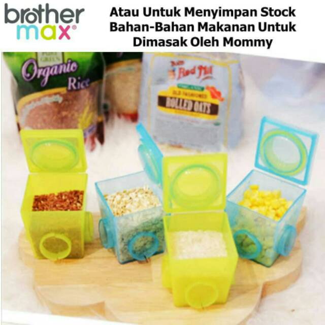 BROTHER MAX WEANING POTS 1ST STAGE 2ND STAGE - BABY FOOD CUBE - WADAH MAKANAN BAYI