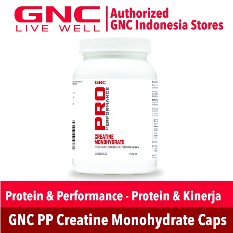 Gnc Creatine Monohydrate - 120 Kapsul (987112) Murah