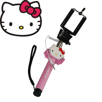 MONOPOD JEPIT CARTOON TONGSIS KARAKTER HELLO KITTY TANPA KABEL