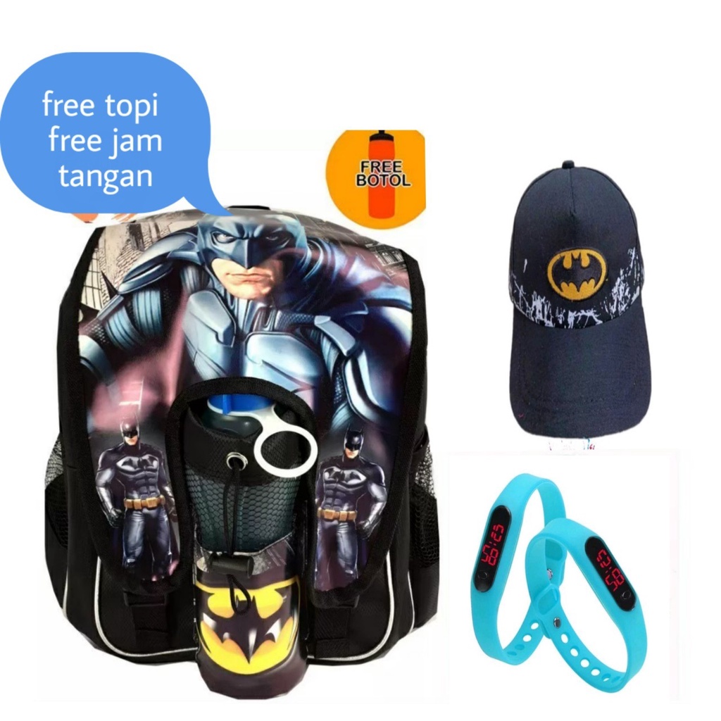 Tas Sekolah Anak Model Hero B4t M4n Paket 4 In 1 Tas Anak Tk Paud SD