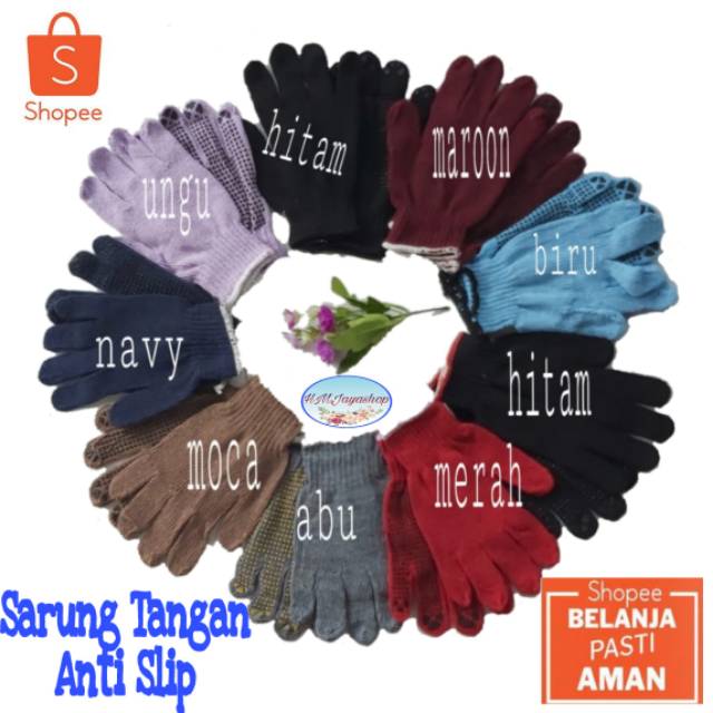 Sarung Tangan Anti Slip Sarung Tangan Kerja Lusinan