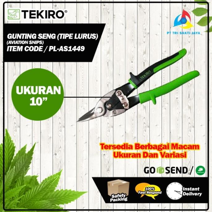 Gunting Baja Ringan Gunting Seng 10" Tekiro Type Lurus