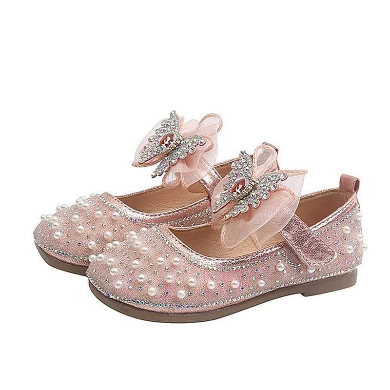 Sepatu Flat Shoes Anak Perempuan PREMIUM Ribbon Girls Motek