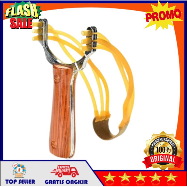 KETAPEL ALUMINIUM BERBURU SLINGSHOT CATAPULT HANDHELD SURVIVAL TOOLS