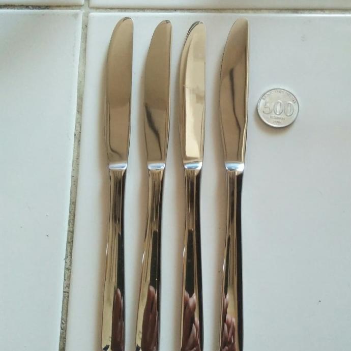 

PROMO PISAU OLES SELAI/MAKAN ROTI/STEAK STAINLESS STEEL EKSPOR 1 SET ISI 4 MURAH