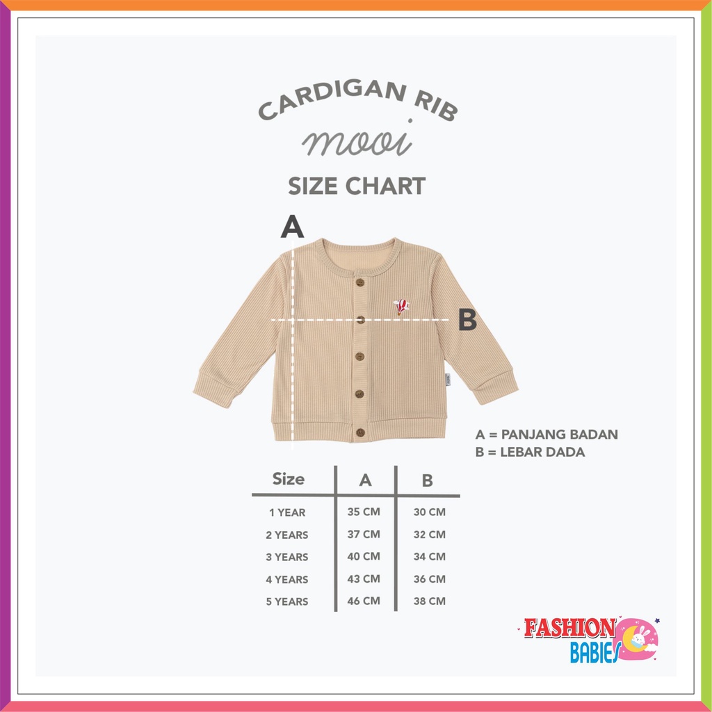 MOOI CARDIGAN RIB | JAKET SWEATER CARDIGAN ANAK 1-5 TH ❤ Fashionbabies ❤