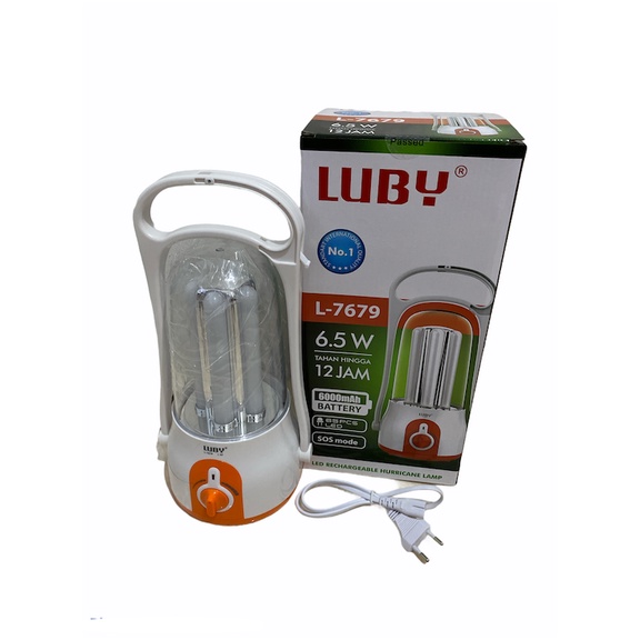 Luby Lampu Emergency Petromak L7679 SMD 65 LED with Dimmer Switch Rechargeable 12 Jam