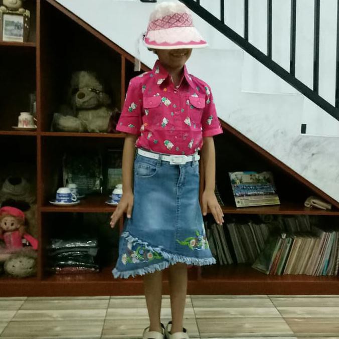 ROK JEANS ANAK PEREMPUAN/ LEVIS MODEL SPAN PENDEK UTK 7 / 10 TH