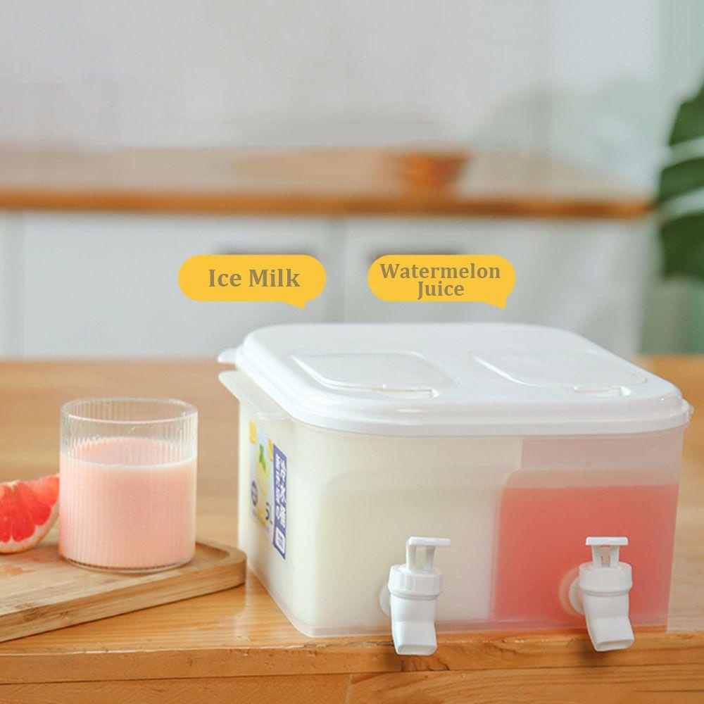 Solighter 5L Water Jug Dengan Keran Ganda Baru Musim Panas Wadah Air Minum Aksesoris Dapur Rumah Tangga Juice Decanter