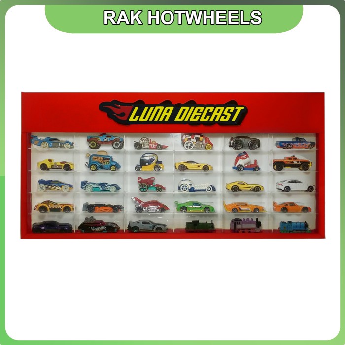 

Murah Rak Rack Hotwheels 1:64 Isi 30 CUSTOM LOGO - Merah