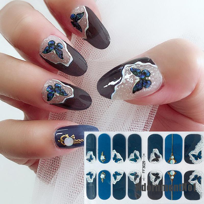 (Adornmentno1) Stiker Kuku Diy Untuk Nail Art