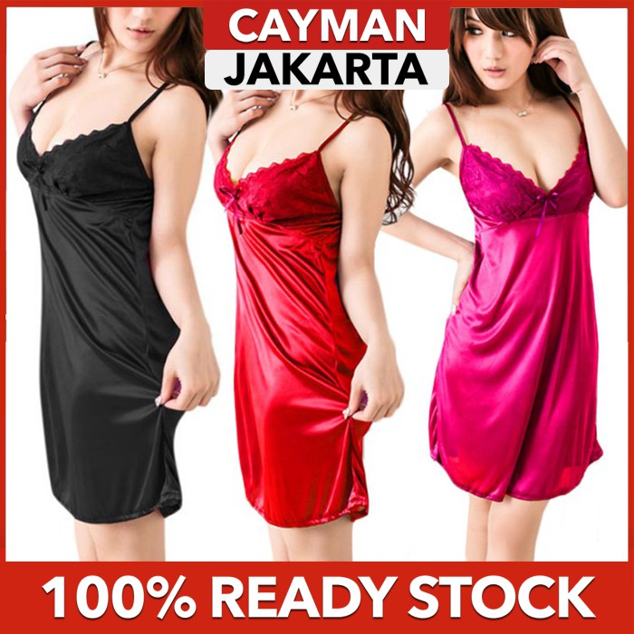 ★ Cayman ★ Baju Tidur Wanita Fashion Bahan Lace Dress Lingerie Sling Sexy Women Sleepwear BJ011