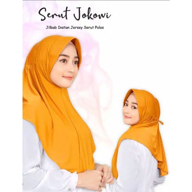 Jilbab instan serut Jokowi / jilbab serut polos LYCRA / jilbab serut Jokowi promo