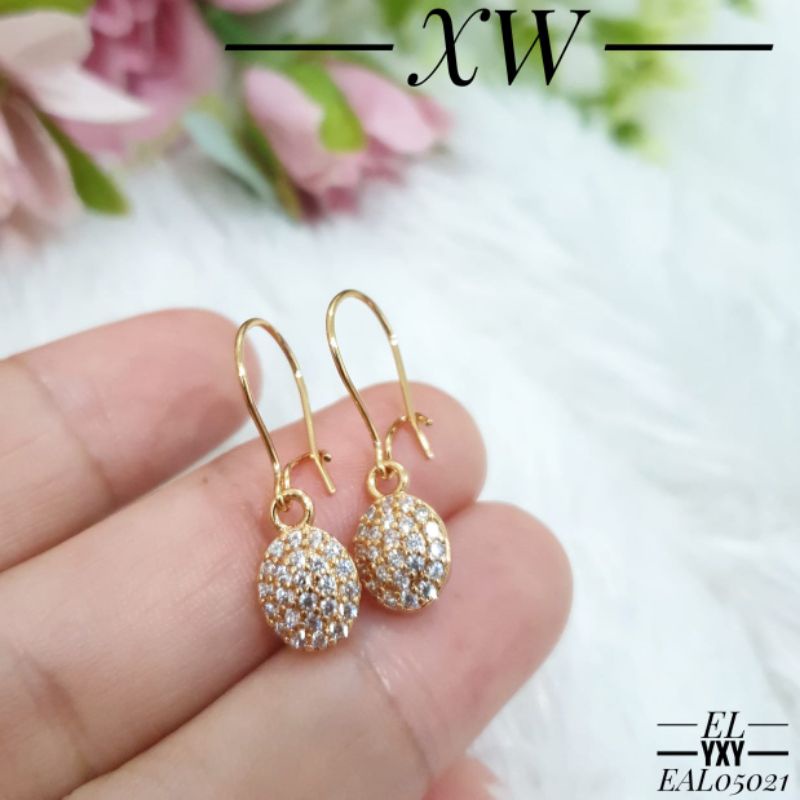 Anting Yaxiya Gold Oval E05021