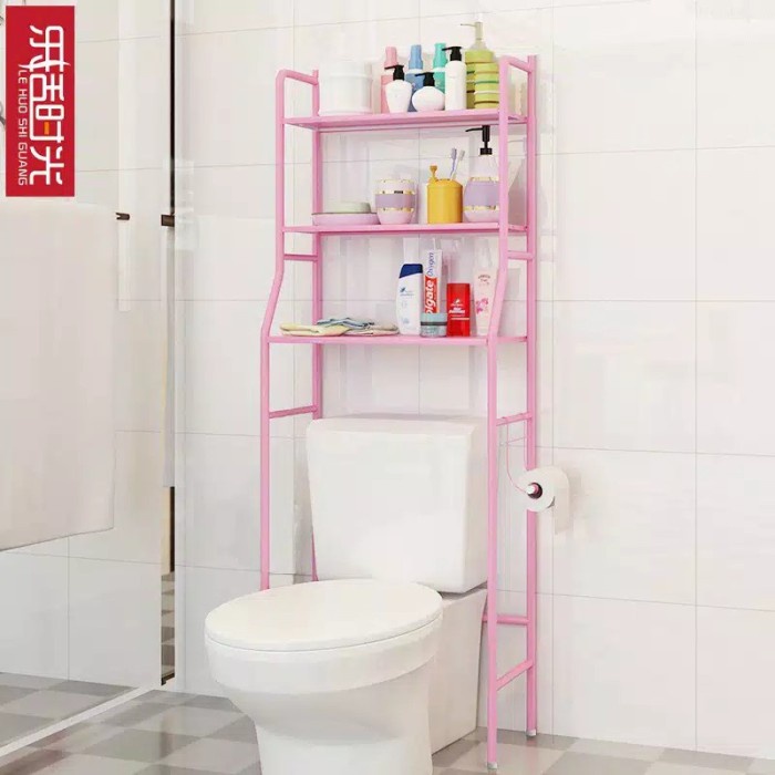 Rak Toilet Organizer WC Tissue Sabun Kloset Kamar Mandi Rak Serbaguna