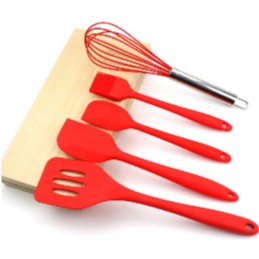 Spatula Silikon Set 5 in 1 / Spatula Set Alat Masak Sutil kocokan Silikon Set 5 in 1 (BEST QUALITY)