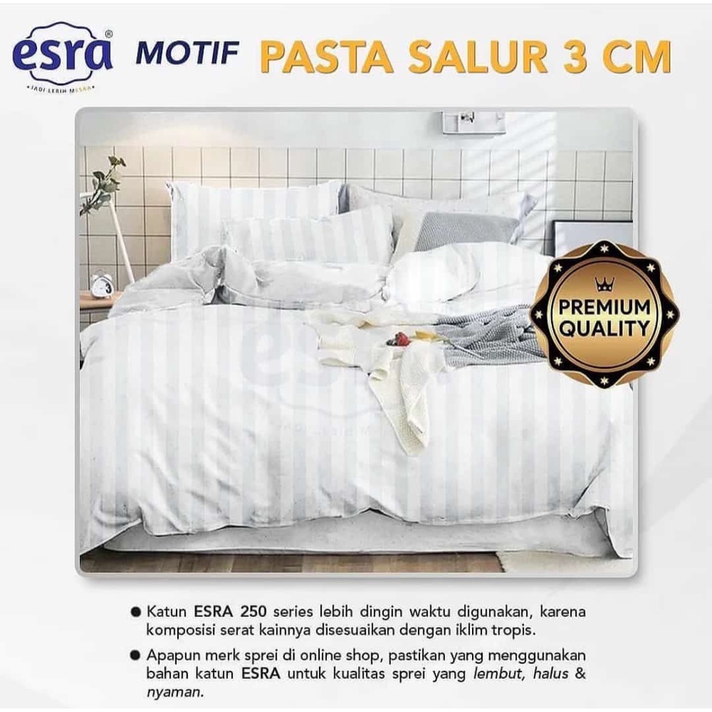 Kain Sprei Metera Katun CVC Motif PASTA SALUR
