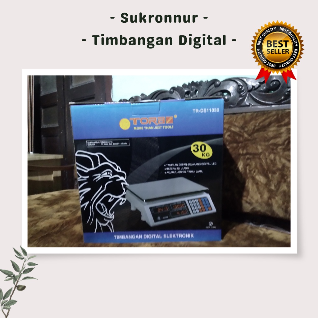 TORA Timbangan Digital 30 Kg - Timbangan Buah Sayur - Timbangan Dapur