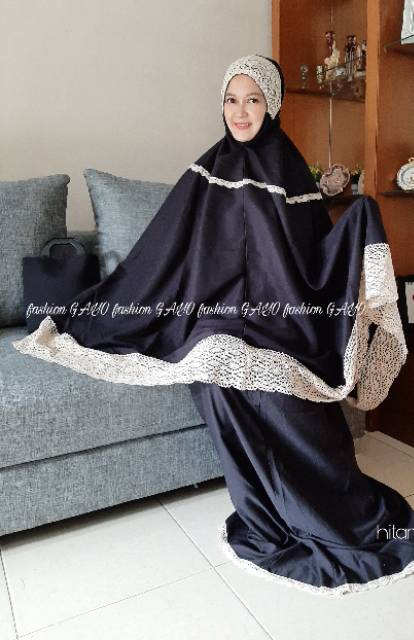Mukena katun khadijah rajut innayaseries