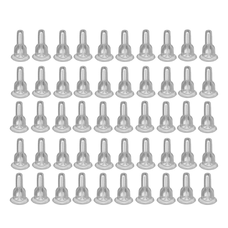 SIY  Non-slip 50x Soft Clear Earring Backings Silicone Rubber Safety Pads Backstops Replacement for Earring Studs Hoop DIY