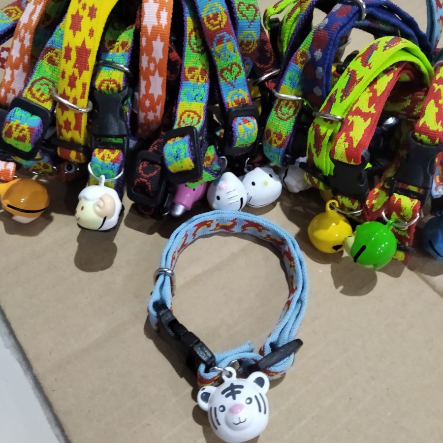 kalung kucing lonceng allvarian / kalung kucing krincing motif boneka