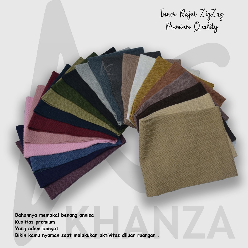 Inner Rajut Zigzag Premium Knit Bandana Ciput Rajut Dalaman Hijab