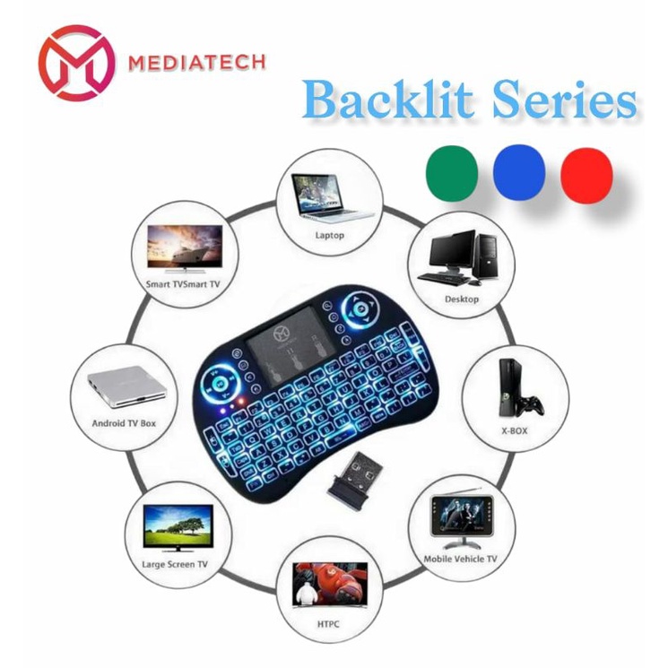 Mediatech Wireless Mini Keyboard Backlit Air Mouse TouchPad For Android TV Box  / backlight - 520156backlight