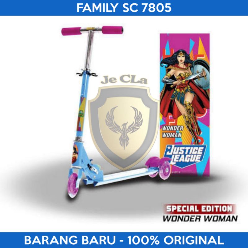 Scooter Otoped Skuter Anak Roda 3 Tiga Family SC 7805 Special Edition Justice League