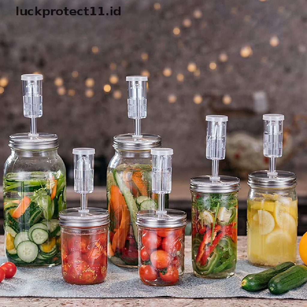 //HG&amp;ID// 86mm/70mm Wide Mouth Mason Jar Fermentation Lid Keep Food Submerged Kit .