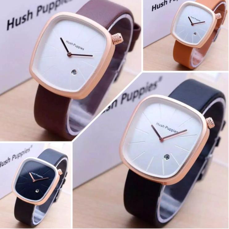 ㊪ (COD) WJ87 | JAM TANGAN WANITA DEWASA TERBARU HUSH PUPPIES KULIT SEGI | JAM TANGAN WANITA DEWASA |