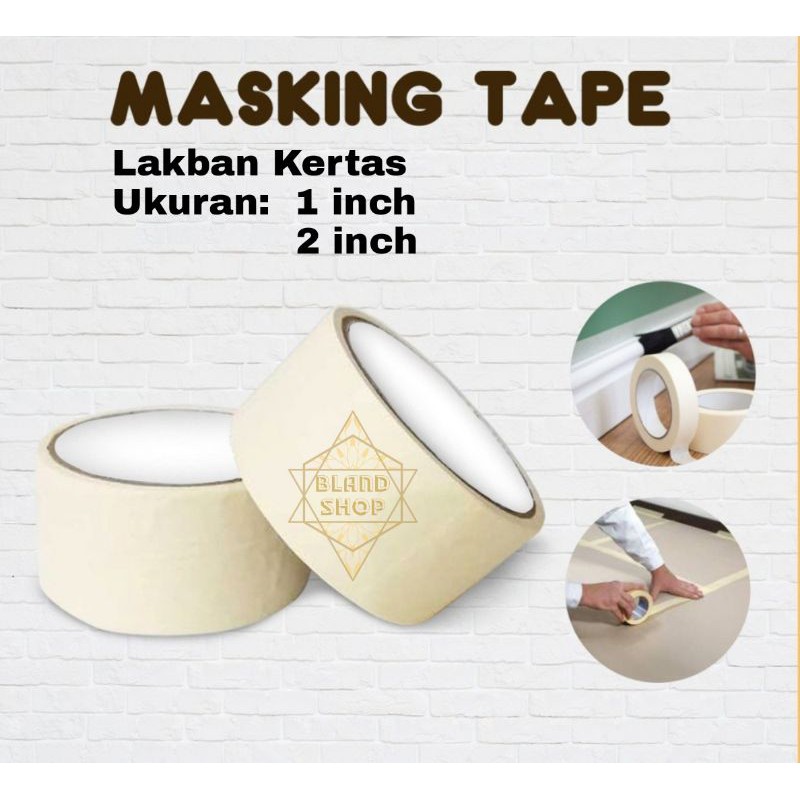 

Masking Tape / Lakban Kertas 1 inch 2 inch