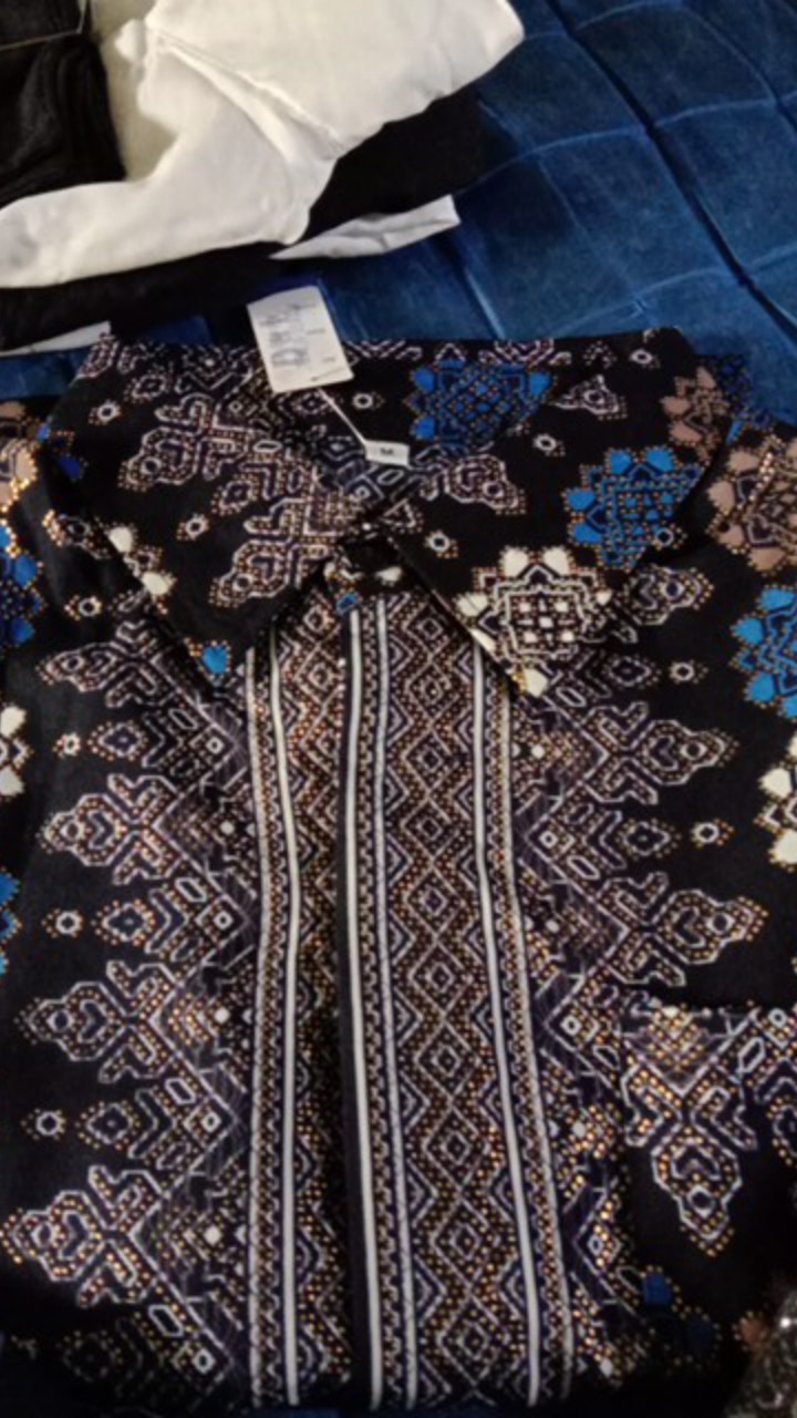 Cod (real Pict)kemeja Batik Modern Anak Laki Laki Motif Toraja Prada Foil Model Klep Intip