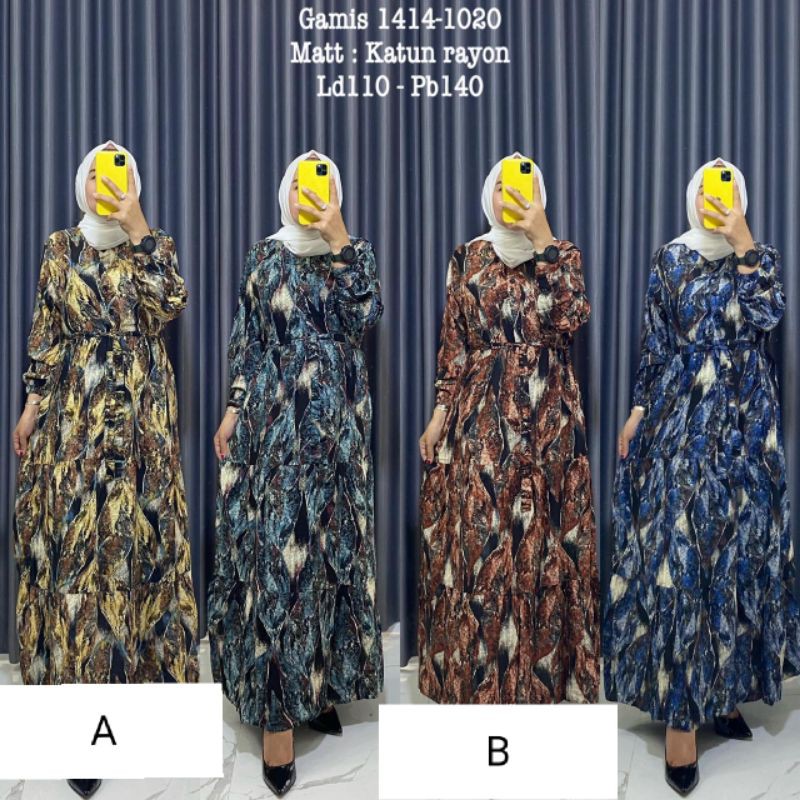 Gamis Rayon motif / home dress rayon motif