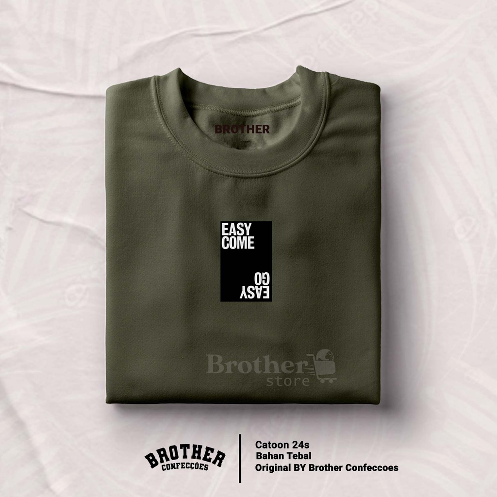 BROTHER STORE Kaos Distro Pria - KAOS COWOK - Kaos Kata Kata - EASY GO Premium