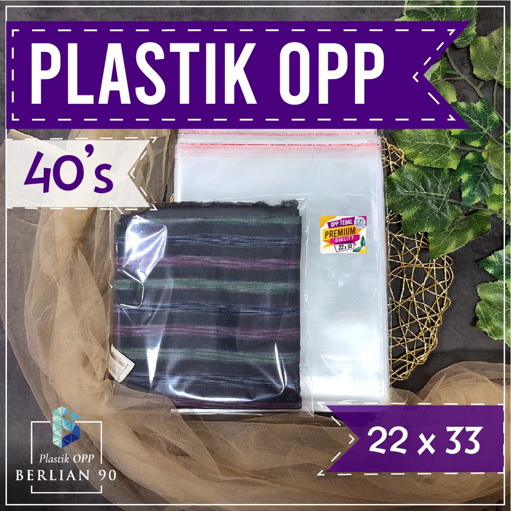 PLASTIK OPP TEBAL 22 x 33 cm 40's Micron / Plastik kemasan baju / Plastik Kemasan Bungkus Baju kemej