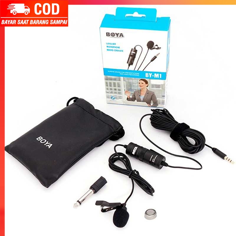 (100% BARANG ORI) Boya Clip-On Omnidirectional Microphone for Smartphone &amp; DSLR - BY-M1